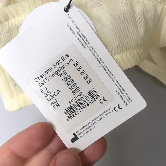 𝅺*NWT* Amoena beautiful butter yellow lace wireless bra - Picture 8 of 8